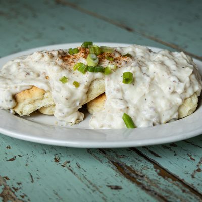 Biscuits and gravy.